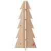 vidaXL Wooden Christmas Tree Natural Wood Color Solid Pine Wood Medium