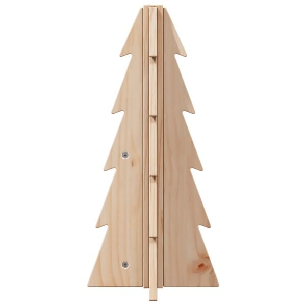 vidaXL Wooden Christmas Tree Natural Wood Color Solid Pine Wood Medium