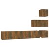 vidaXL Wall-mounted TV Cabinet Smoked Oak Engineered Wood Loads of Sizes