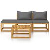 vidaXL Garden Lounge Set Dark grey, Acacia wood brown