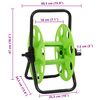vidaXL Free Standing Green Hose Reel for 147.6 ' 1/2" Hose Steel
