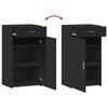 vidaXL Sideboard Black 19.7"x16.7"x36.6" Engineered Wood