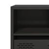 vidaXL TV Cabinet Black Cold-rolled steel Medium Adjustable Feet