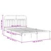 vidaXL Bed Frame Black Steel Full Bed Frame Rectangular Traditional