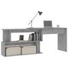 vidaXL Desk Concrete Grey Engineered wood 78.7 x 19.7 in Rotatable