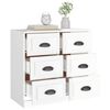 vidaXL Sideboard Glossy White Tough Engineered Wood Storage Cabinet