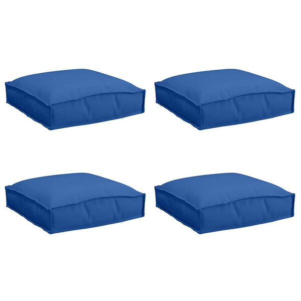 vidaXL Cushion 4 pcs Royal Blue 15.75 x 15.75 x 3.15 in Oxford Fabric