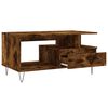 vidaXL Coffee Table Smoked Oak Engineered wood, Metal