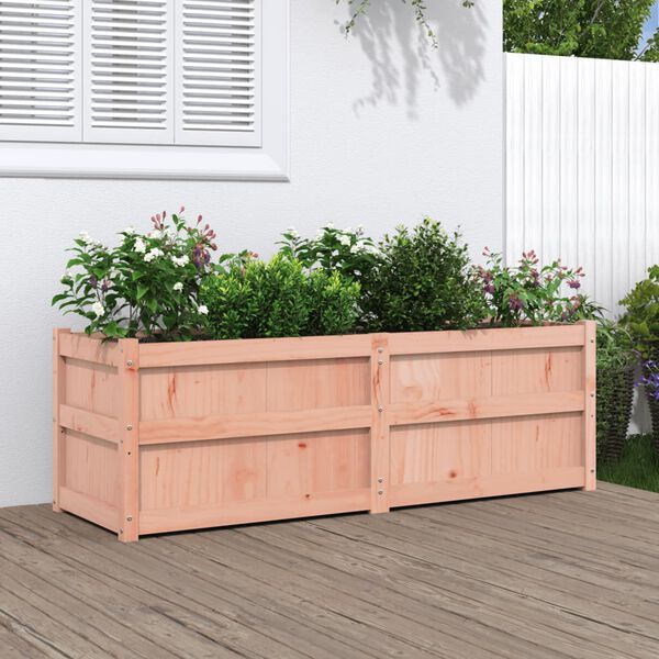vidaXL Garden Planter Wood Solid Douglas wood Large Durable