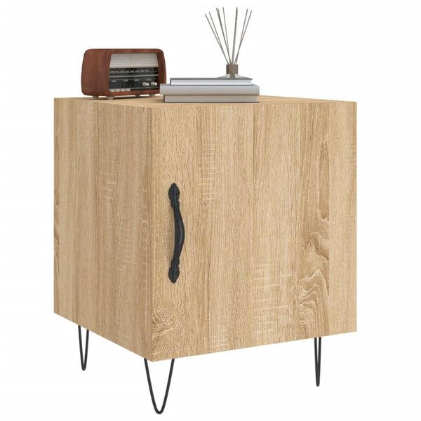 vidaXL Bedside Cabinet Sonoma oak Engineered wood Medium Bedside Cabinet