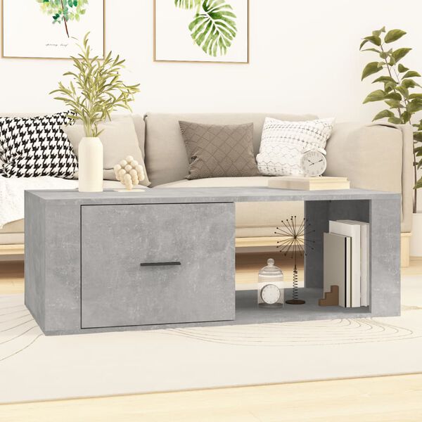 vidaXL Coffee Table Concrete grey Engineered wood Medium Coffee Table