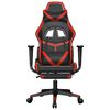 vidaXL Gaming Chair Black and Red Faux Leather, Metal, Plywood, Foam