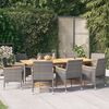 vidaXL Garden Dining Set Grey