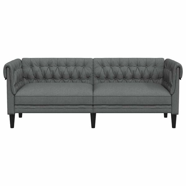 vidaXL Chesterfield Sofa Dark Grey