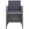 vidaXL Outdoor Dining Set Anthracite Poly Rattan Large Removable Covers