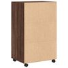 vidaXL Rolling Cabinet Brown Oak Engineered Wood Medium Rolling Cabinet