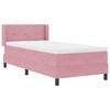 vidaXL Box Spring Bed with Mattress Pink 78.74 x 31.50 in Polyester