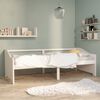 vidaXL Day Bed White Solid Pinewood 35.4x78.7in