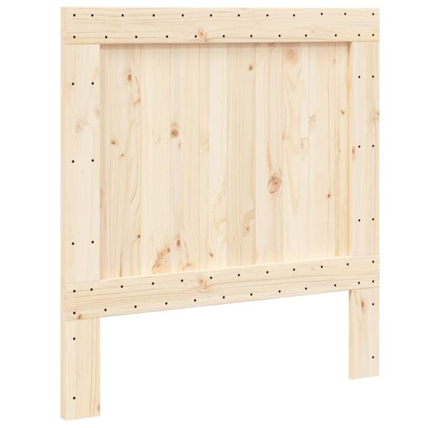 vidaXL Headboard Natural Wood Solid pinewood 39.4 x 40.9 in Durable
