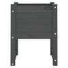 vidaXL Planter Grey Solid pine wood Medium Decorative Inlays Planter