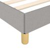 vidaXL Bed Frame Light Gray 100% polyester, plywood, engineered wood Twin