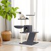 vidaXL Cat Tree Dark Grey Engineered wood, plush, sisal Cat Tree Other
