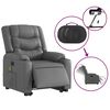 vidaXL Electric Stand up Massage Recliner Chair Gray Faux Leather