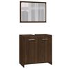 vidaXL Bathroom Furniture Set Brown Oak Engineered Wood Compact