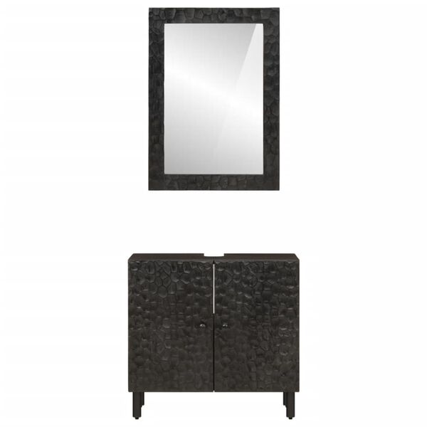 vidaXL Bathroom Cabinet Set Black