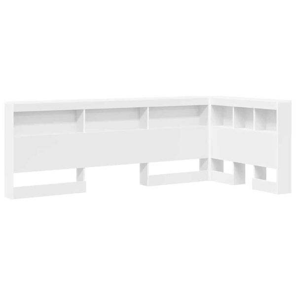 vidaXL Storage Headboard with Shelf White 35.43 in Engineered Wood