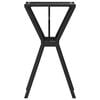 vidaXL Dining Table Leg Black Powder-coated steel Standard Durable