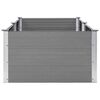 vidaXL Garden Raised Bed Grey Wood-Plastic Composite 98.4x39.4x21.3 in