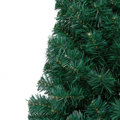 vidaXL Artificial Half Pre-lit Christmas Tree with Ball Set Green 47.2"