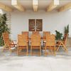 vidaXL Garden Dining Set 9 pcs Brown Solid Acacia Wood