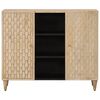 vidaXL Side Cabinet Bleach natural finish Solid mango wood, engineered wood