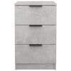 vidaXL Bedside Cabinet Concrete grey Engineered wood Medium