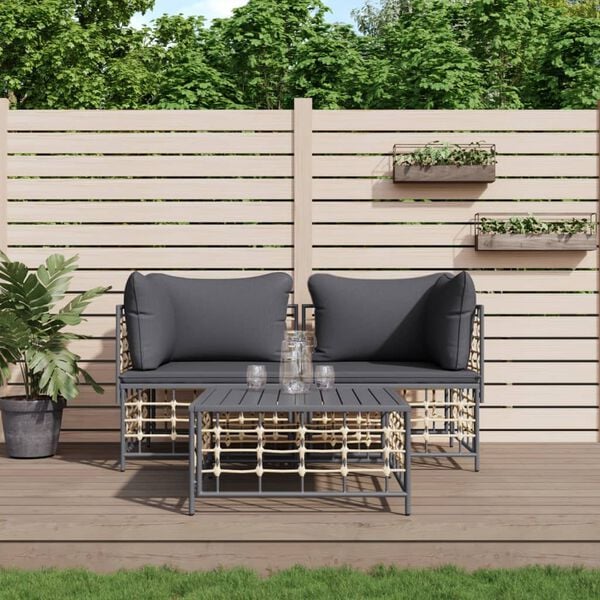 vidaXL Garden Lounge Set Anthracite