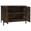 vidaXL TV Cabinet Smoked Oak Engineered Wood, Steel TV Cabinet