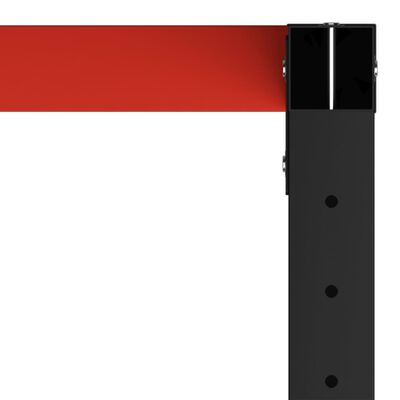 vidaXL Work Bench Frame Metal 59.1"x22.4"x31.1" Black and Red
