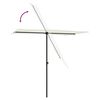 vidaXL Garden Umbrella Sand White Polyester, Aluminum 6.6 x 4.9 ft