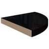 vidaXL Corner Shelf High gloss black MDF 13.8x13.8x1.5 in Corner Shelf