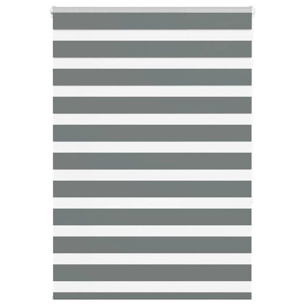vidaXL Zebra Blind Dark grey 100% polyester 39.4 x 59.1 in