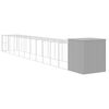 vidaXL Chicken Cage Light Grey Galvanized Steel 65 x 50 x 71.3 in Robust
