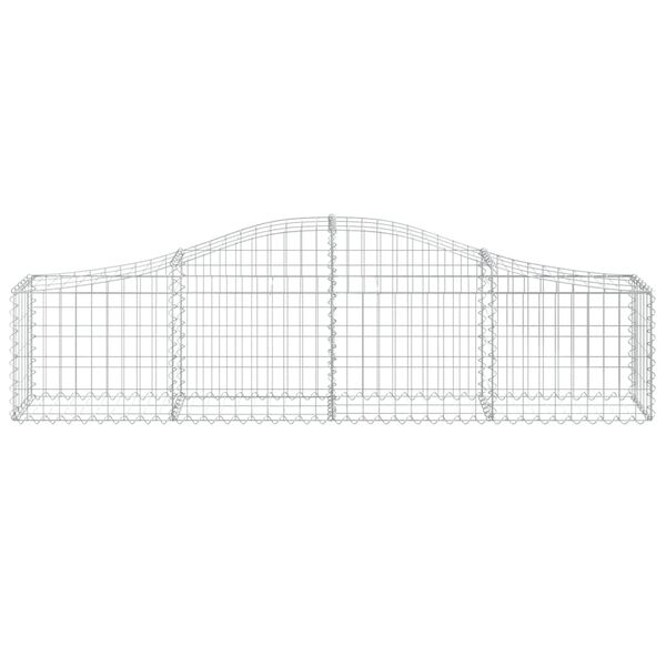 vidaXL Arched Gabion Baskets 18 pcs 78.7"x11.8"x15.7"/23.6" Galvanized Iron