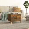 vidaXL Coffee Table Smoked Oak Engineered wood, Solid eucalyptus wood