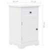 vidaXL Bedside Cabinet White MDF Small Bedside Cabinet Rectangular
