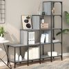 vidaXL Bookcase Grey Sonoma Engineered Wood, Metal Medium