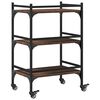vidaXL Kitchen Trolley Brown Oak 19.7"x13.8"x29.7" Engineered Wood