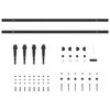 vidaXL Sliding Cabinet Door Kit 72.0 " Carbon Steel