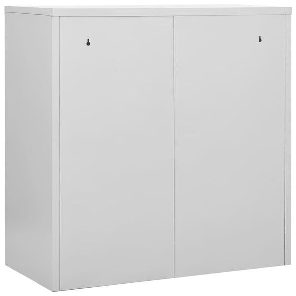 vidaXL Locker Cabinet Light Grey and Blue Steel Medium